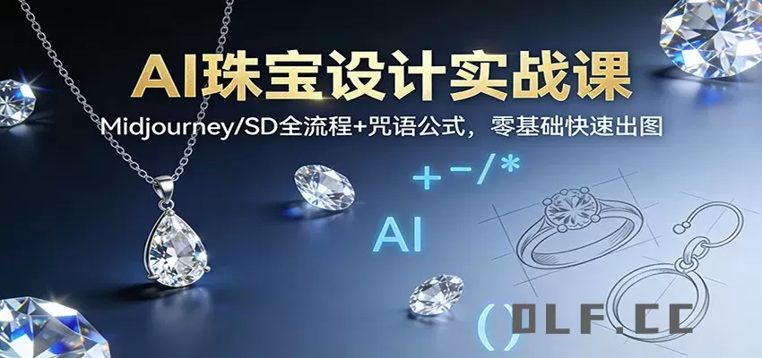 AI珠宝设计实战课：Midjourney/SD全流程+咒语公式，零基础快速出图