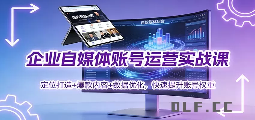 企业自媒体账号运营实战课：定位打造+ 爆款内容+数据优化，快速提升账号权重