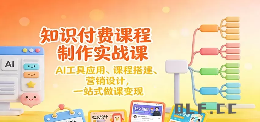 知识付费课程制作实战课：AI工具应用 、课程搭建、营销设计，一站式做课变现