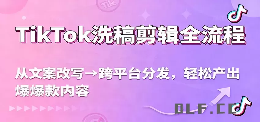 TikTok洗稿剪辑全流程，从文案改写到跨平台分发，轻松产出爆款内容，流量翻倍不是梦