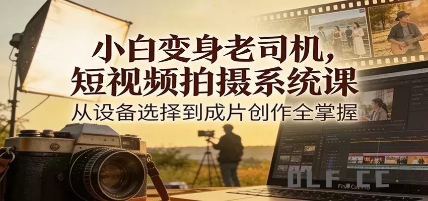 小白变身老司机，短视频拍摄系统课，从设备选择到成片创作全掌握